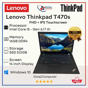 Lenovo Thinkpad T470s, Core i5/i7, RAM 8-20GB, SSD 128GB-1TB - Second